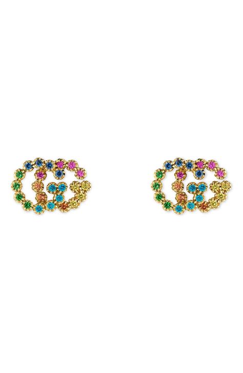 gucci stud earrings men|Gucci multi stone earrings.